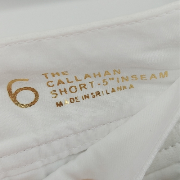 Lilly Pulitzer Callahan Shorts Resort White Solid Pineapple Patch Size 6 - Picture 2 of 9